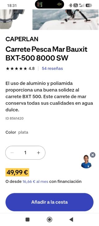 Carrete Caperlan BXT 500