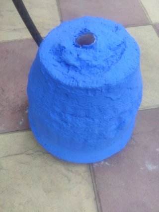 Base sombrilla cemento azul
