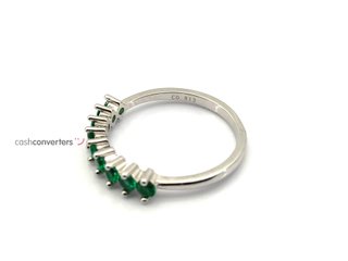 sortija plata 925mm con piedra con circonita