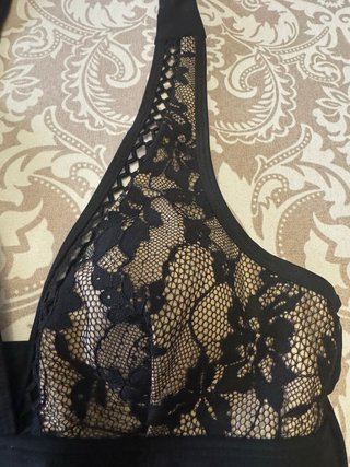 Bañador negro con encaje en el pecho  M