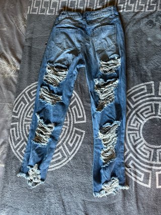 Pantalón vaquero roto azul Talla S mujer nuevo