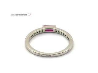 sortija plata 925mm con piedra con circonita