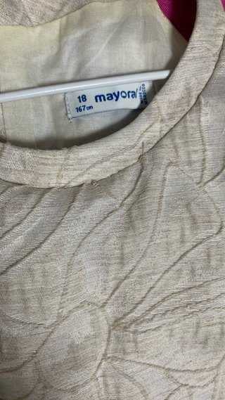 Vestido beige niña Mayoral