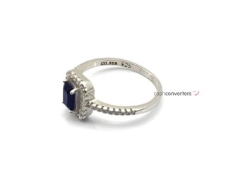 sortija plata 925mm con piedra con circonita