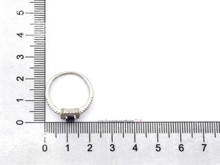 sortija plata 925mm con piedra con circonita