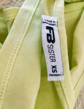 Top verde menta XS