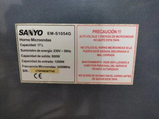 Microondas Sanyo 17L