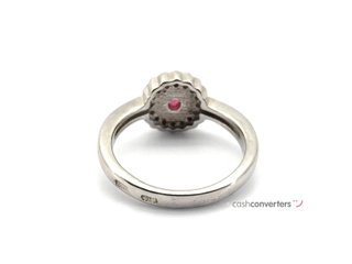 sortija plata 925mm con piedra con circonita