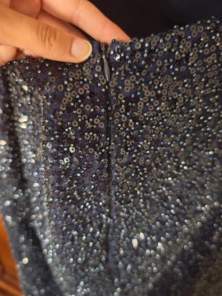 Vestido Rocío Osorno pedrería azul