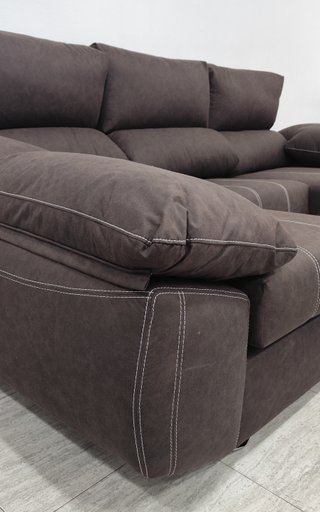 Sofá chaise longue Mape Black deslizante 290cm!!