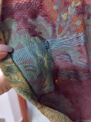 Tende Broccato Seta 2 Teli + Cordoni
