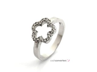 sortija plata 925mm con piedra con circonita