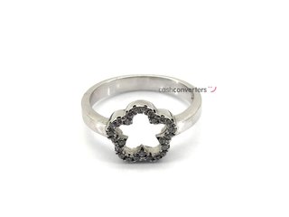 sortija plata 925mm con piedra con circonita