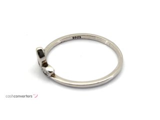 sortija plata 925mm con piedra con circonita