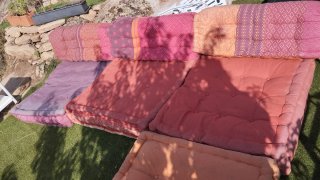 Conjunto cojines suelo/sofá exterior