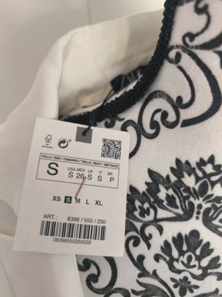 Americana Zara Talla S Blanca Nueva
