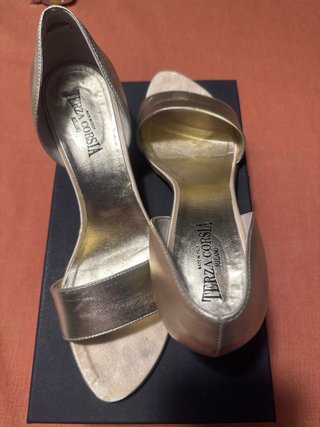 Sandali oro Terza Corsta tacco 4 cm