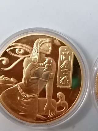 Monedas Faraones Egipcios Doradas