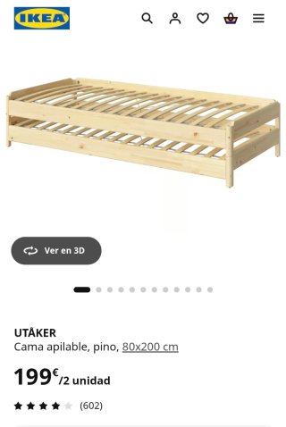 Cama nido apilable Ikea madera