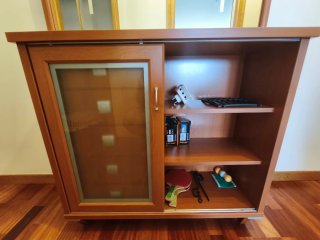 Mueble recibidor con espejo madera