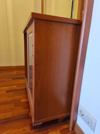 Mueble recibidor con espejo madera
