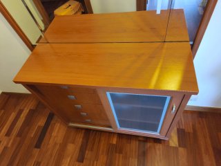 Mueble recibidor con espejo madera