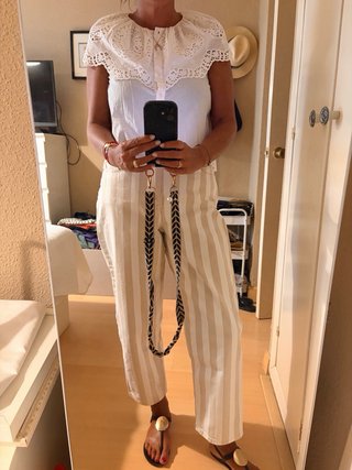 Camisa Zara bordada blanca Talla M