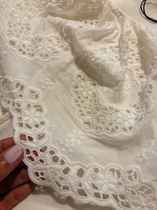 Camisa Zara bordada blanca Talla M