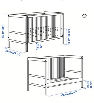 Cuna Ikea Sundvik Blanca 120x60