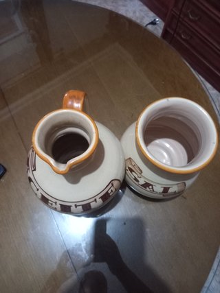 Recipientes ceramica Aceite y Sal