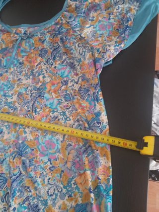 Pijama mujer azul y multicolor
