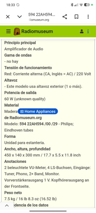 Amplificador Integrado Philips 594