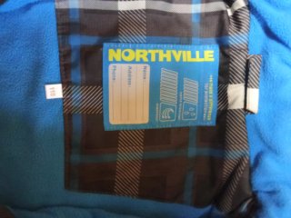 Chaqueta infantil cuadros azul y gris