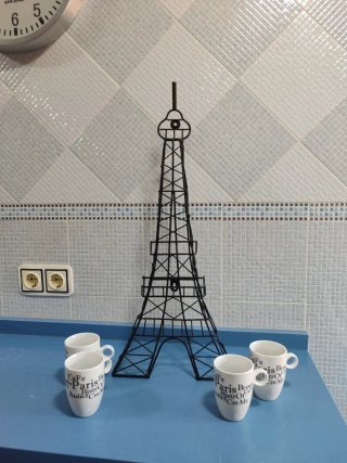 Juego de 4 tazas Torre Eiffel