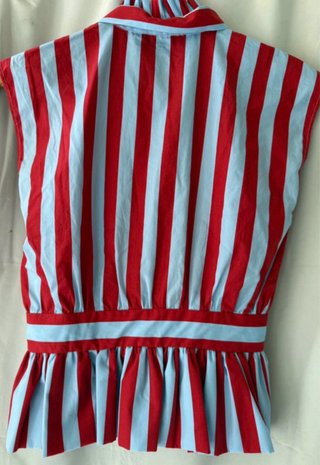 Camisa Zara Rayas Rojas y Azules Talla M