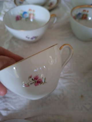 Juego Café Porcelanas Bidasoa Vintage Flores