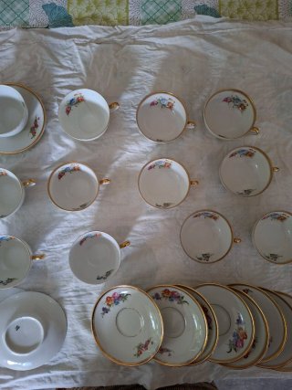 Juego Café Porcelanas Bidasoa Vintage Flores