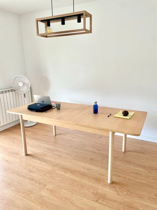 Mesa de comedor extensible madera.