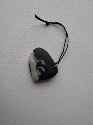 Portacgiavi sasso inciso laser delfini