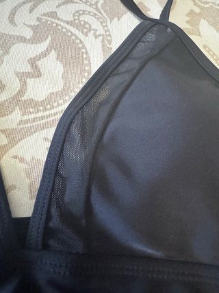 Bañador negro con transparencias Talla S