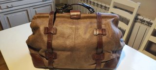 Bolsa de viaje L'Amica Piel genuina. Italia.