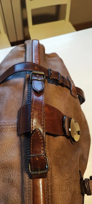 Bolsa de viaje L'Amica Piel genuina. Italia.