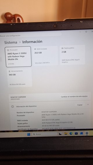 Lenovo Thinkpad E595 - Potente y Rápido