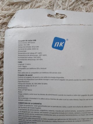 Kit Cargador Smartphone NK Micro USB y Lightning