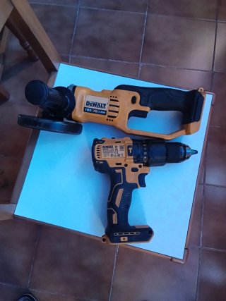 AMOLADORA DEWALT DCG412 Y TALADRO DEWALT DCD778