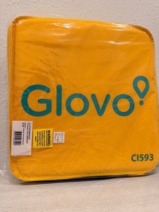 Mochila Glovo reparto delivery amarilla