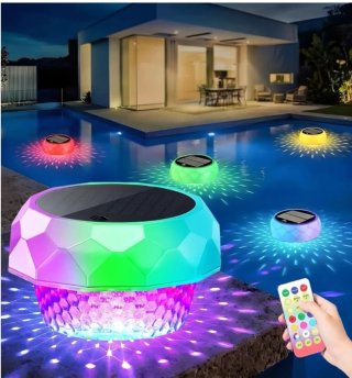 4 Luces LED flotantes para piscina