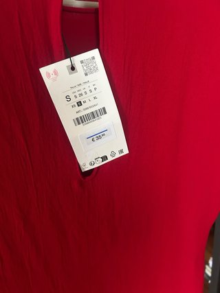 Vestido/Top Asimétrico Rojo Zara