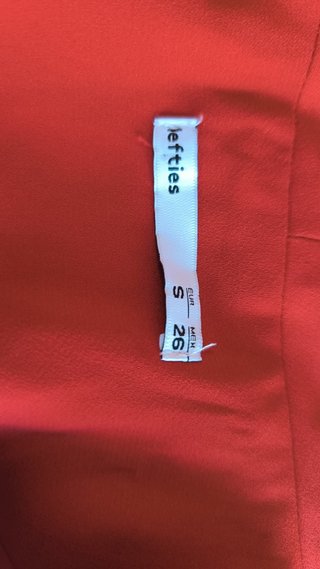 Blazer Lefties Rojo Fluido Manga Fruncida Talla S