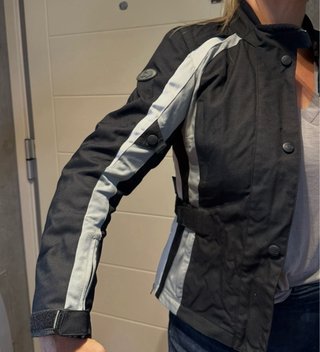 Chaqueta Moto Mujer LEVIOR Negra/Gris